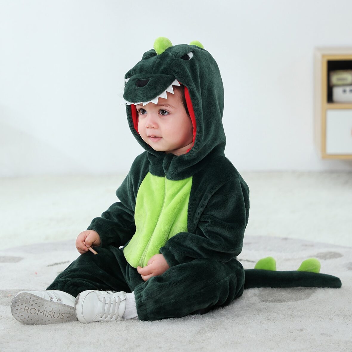 Crocodile Polar Fleece Kigurumi Onesie Pajama Costume For Infant/Toddler