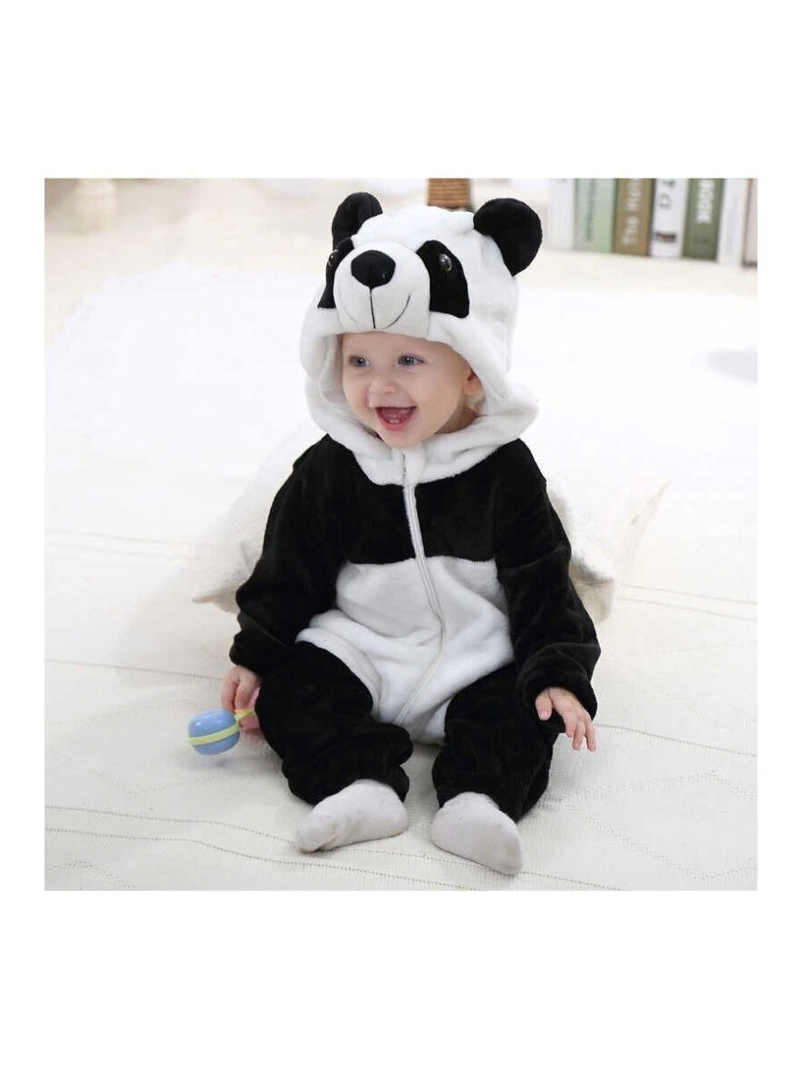 Baby Lovely Panda Polar Fleece Kigurumi Onesie Pajama Costume For Infant/Toddler