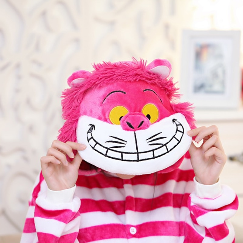 HKSNG dorosłych zwierząt flanelowe Cheshire kot Onesie Kigurumi piżamy Cartoon sera kostiumy kombinezony prezent na boże narodzenie