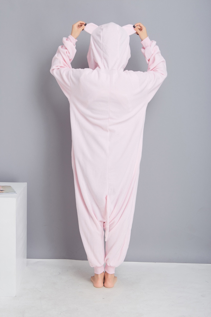 HKSNG nowy dorosłych zwierząt różowy niebieski mysz Onesie Kigurumi piżamy polarowe kombinezony kreskówki najlepszy prezent Party Homewear