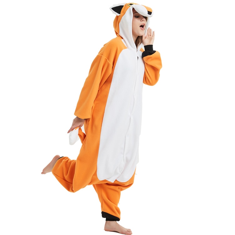 HKSNG Winter Adult Animal Mike Duck Onesies Shark Cat Fox Kigurumi Pajamas Monkey Cartoon Costumes Jumpsuits Christmas Hooded