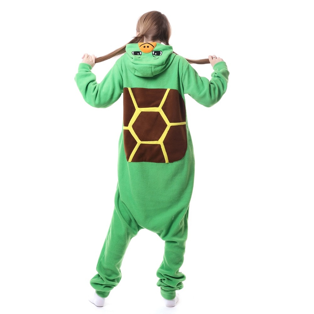HKSNG Animal Adult Sea Turtle Onesie Kigurumi Pajamas Fleece Cartoon Family Party Halloween Costumes