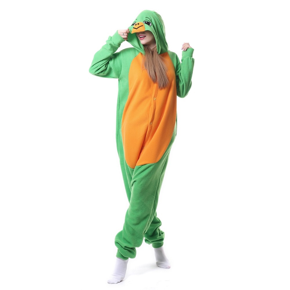 HKSNG Animal Adult Sea Turtle Onesie Kigurumi Pajamas Fleece Cartoon Family Party Halloween Costumes