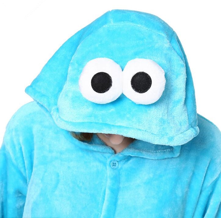 HKSNG New Animal Adult Elmo Sesame Cookie Pajamas Monsters Family Party Onesies Cosplay Costumes For Women Men Kigurumi