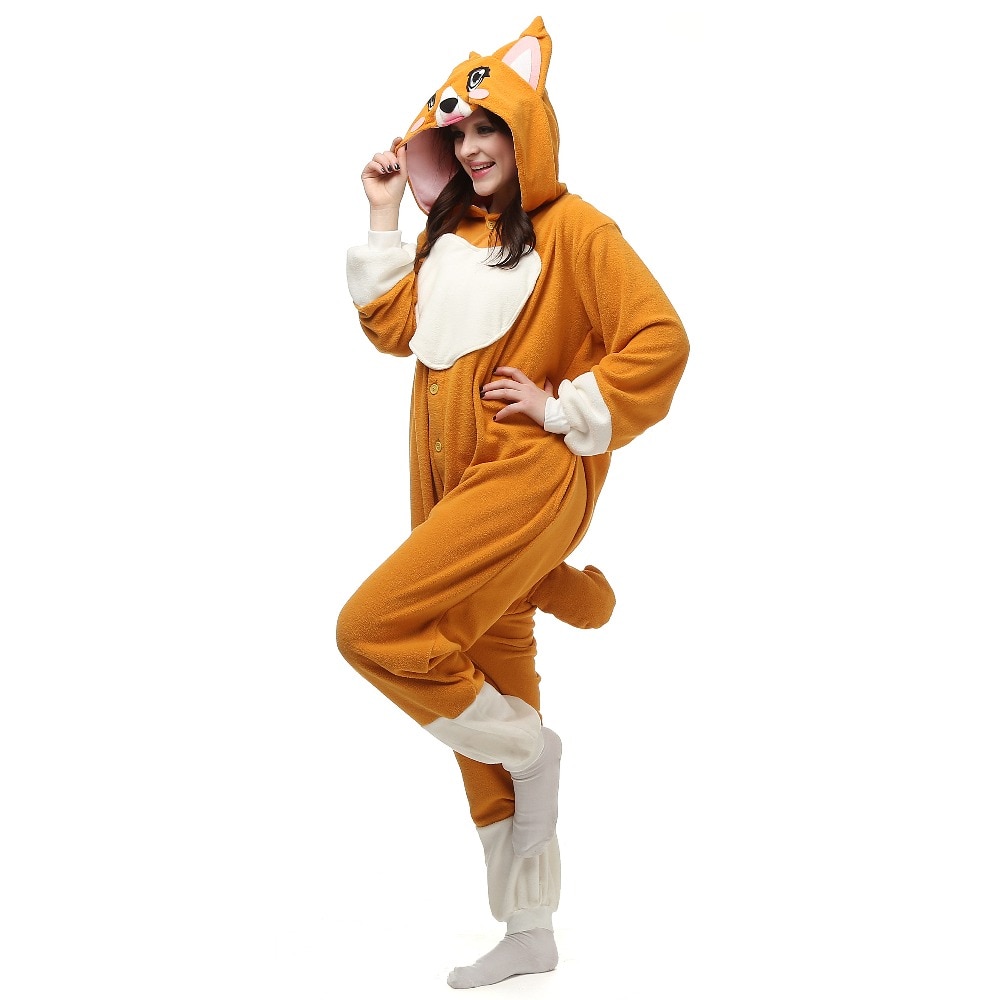 New Animal Adult Cute Corgi Dog Pajamas Footed Kigurumi Onesies Cosplay Costumes On Sale Unisex Sleepwear Christmas Gift New Animal Adult Cute Corgi Dog Pajamas Footed Kigurumi Onesies Cosplay Costumes On Sale Unisex Sleepwear Christmas Gift
