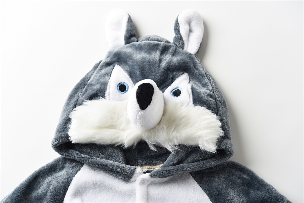 Wolf Onesie For Men Animal Pajama Direwolf Kigurumis Winter Warm Soft Flannel Jumpsuit Adult Unisex Christmas Outfit