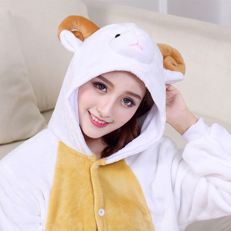 Unisex Animal Kigurumis Onesie High Quality Flannel Thick Pajama Adult Couple Women Men Overalls Cartoon Cute Suit Winter Pajama