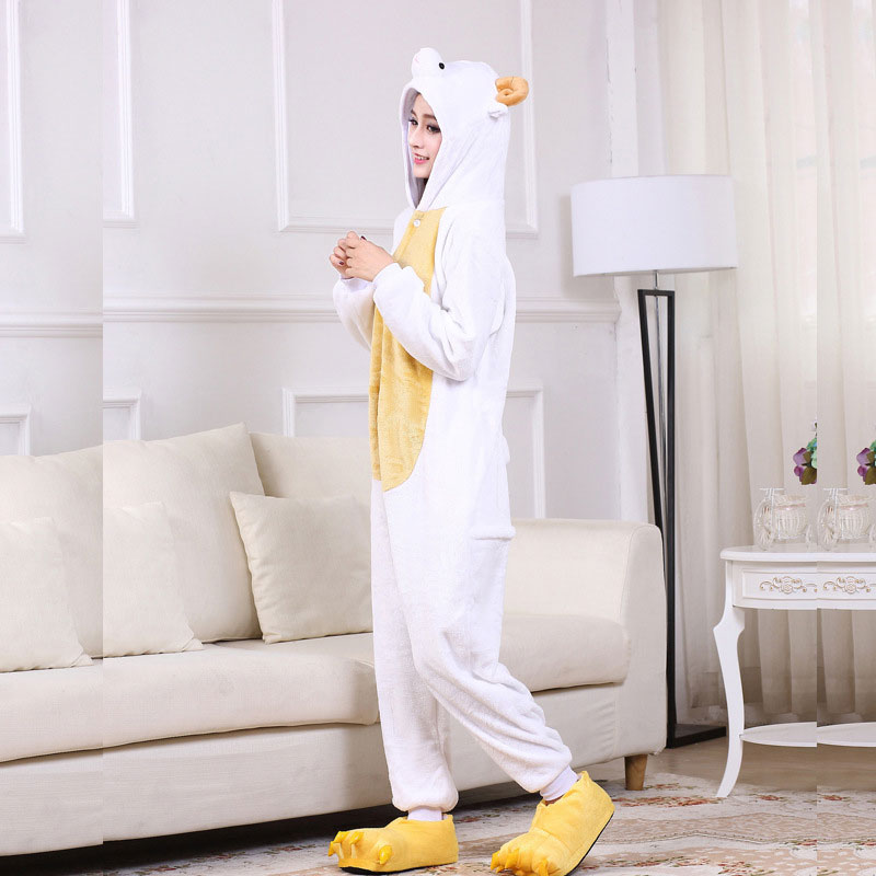 Unisex Animal Kigurumis Onesie High Quality Flannel Thick Pajama Adult Couple Women Men Overalls Cartoon Cute Suit Winter Pajama