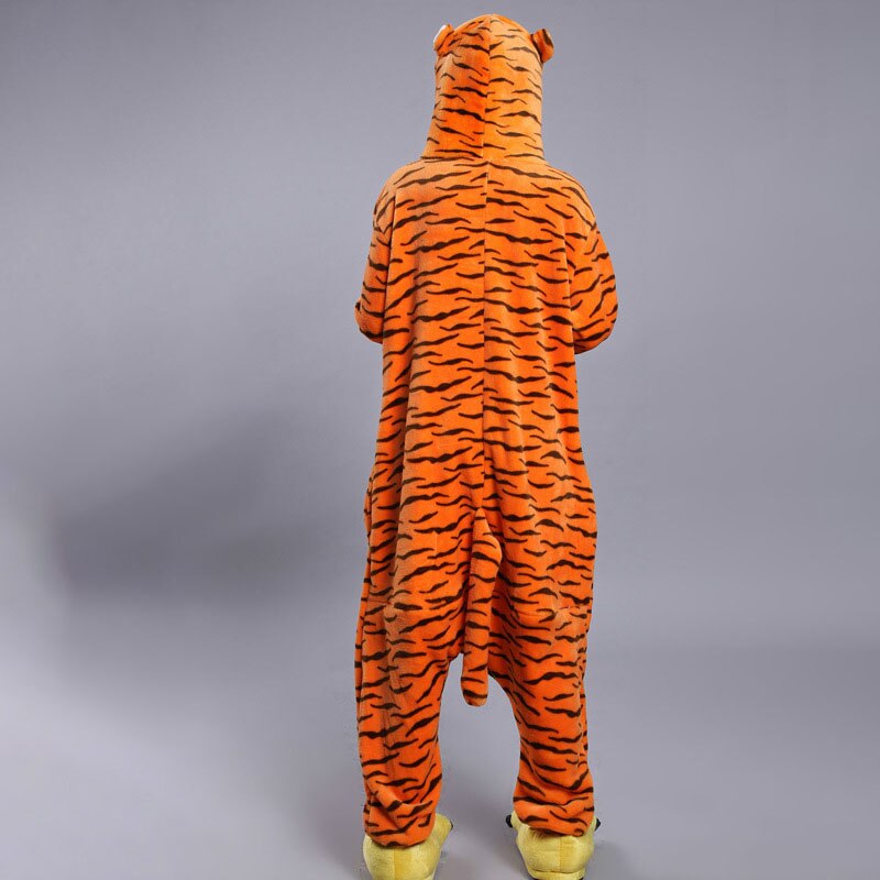 Animal Onesie Tiger Kigurumis Pajamas Unisex Men Women Adult Cartoon Overalls Party Suit Flannel Soft Warm Cool Funny Sleepwear