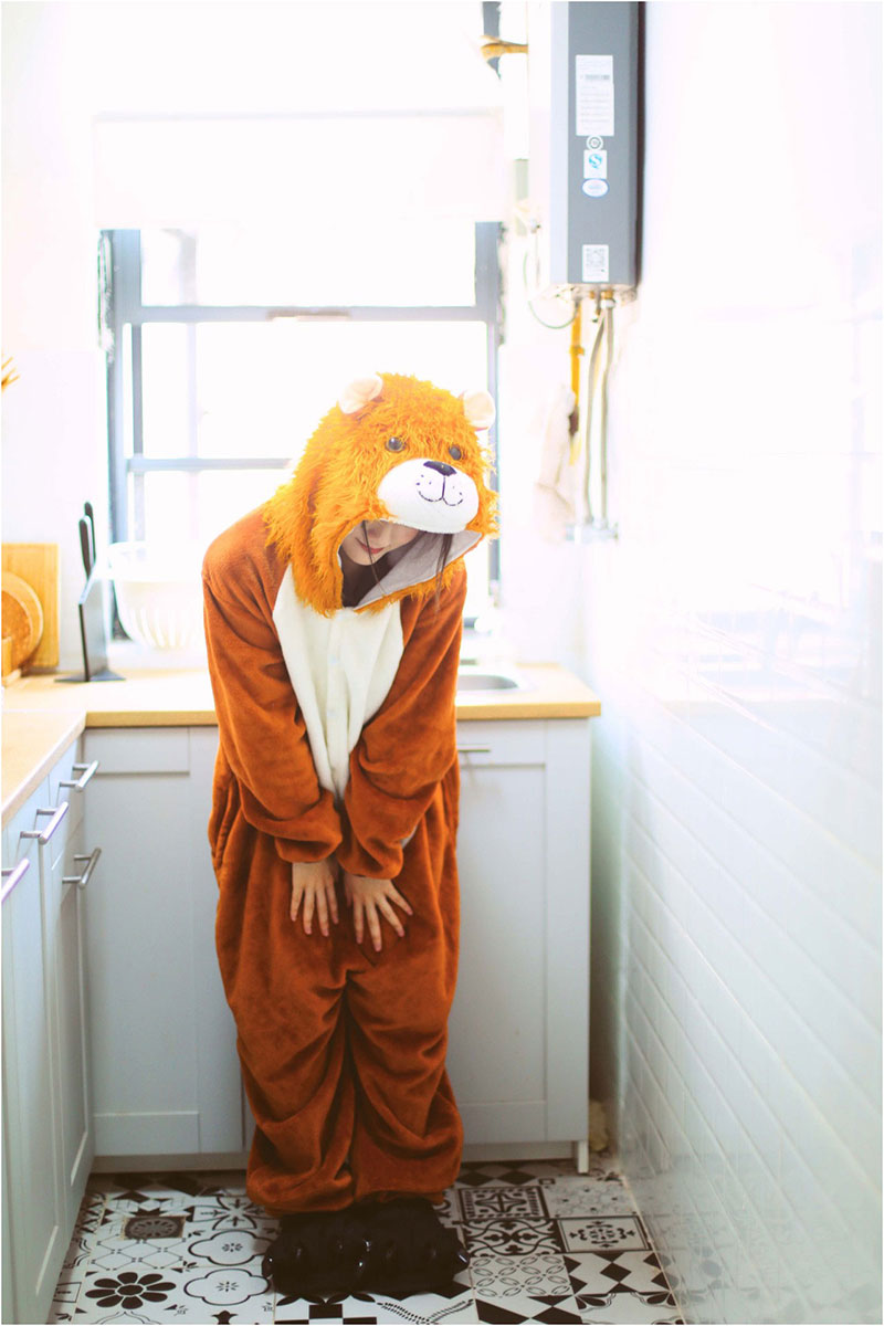 Lion Onesie Animal Kigurumis Overalls Women Girl Unisex Sleep Wear Pajama Party Suit Adult Winter Warm Flannel Outfit