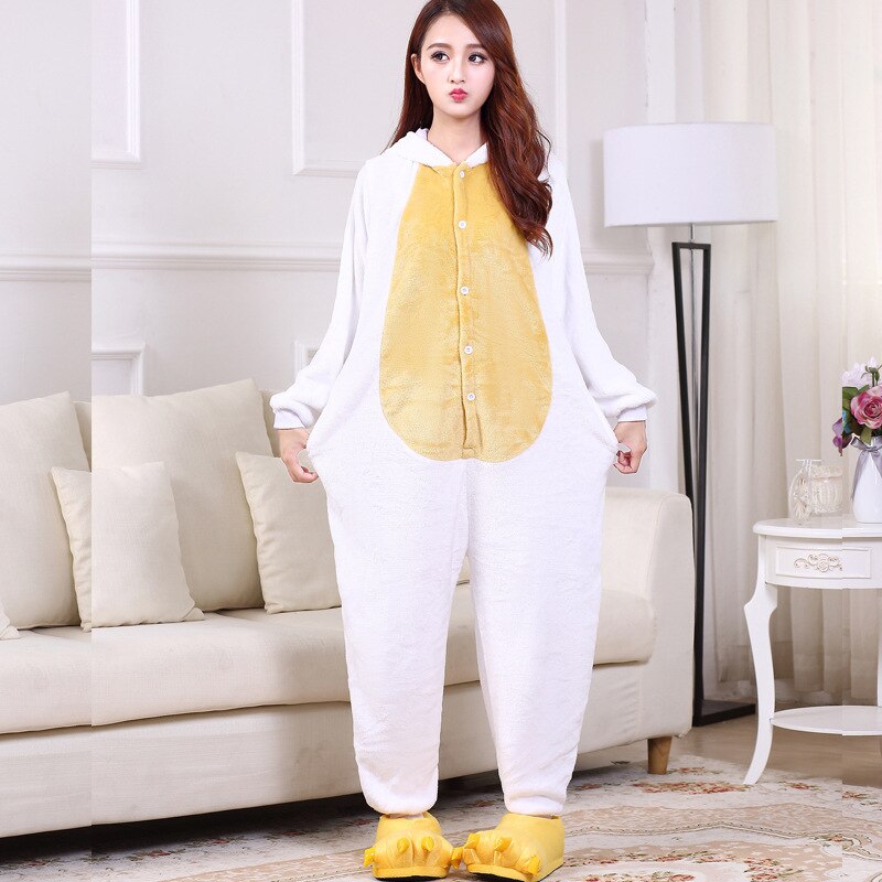 Animal Goat Kigurumis Adult Onesie Cartoon Pajamas Flannel Warm Lovely Party Suit White Sheep Sleepwear Women Pyjamas New