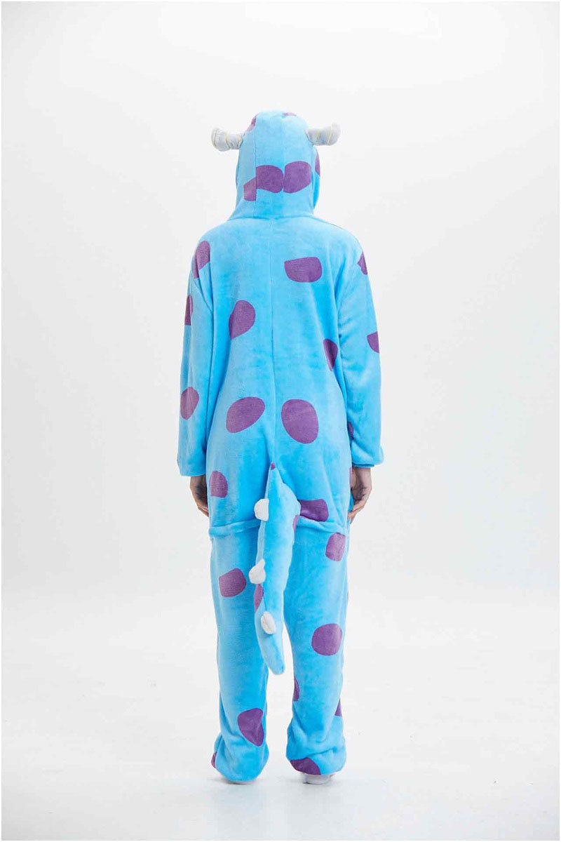 Women Animal Onesie Monster Sullivan Kigurumis Sully Pajama Funny Suit Adult Cartoon Soft Warm Overalls Jumpsuit Fantasias Fancy