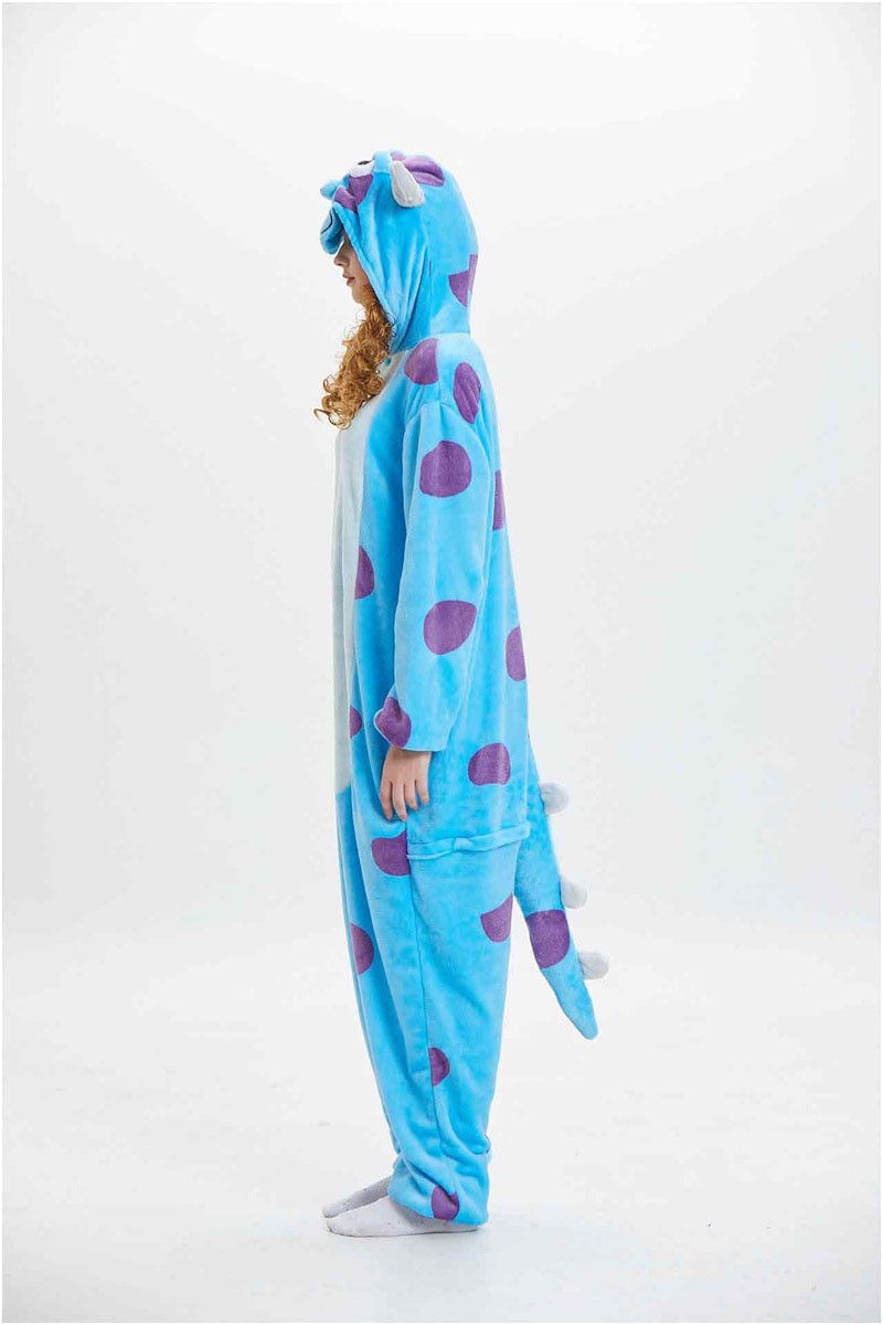 Women Animal Onesie Monster Sullivan Kigurumis Sully Pajama Funny Suit Adult Cartoon Soft Warm Overalls Jumpsuit Fantasias Fancy