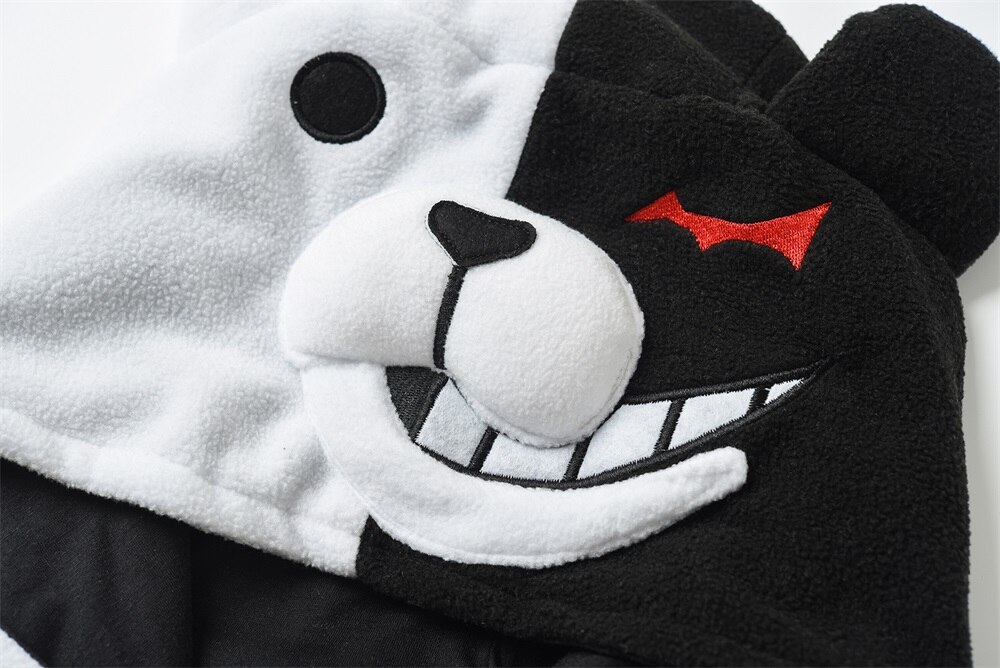 Monokuma Onesie Unisex Cartoon Funny Pajama Animal Bear Kigurumis Halloween Gift Women Gril Overalls Warm Suit Good Quality