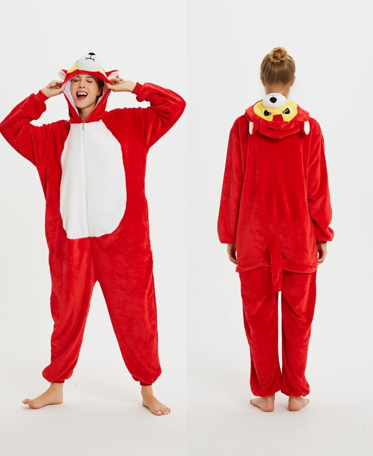Unicorn Kigurumis Animal Zipper Onesies Unisex Pajama Women Girl Home Jumpsuit Winter Warm Overalls Dinosaur Outfit Flannel