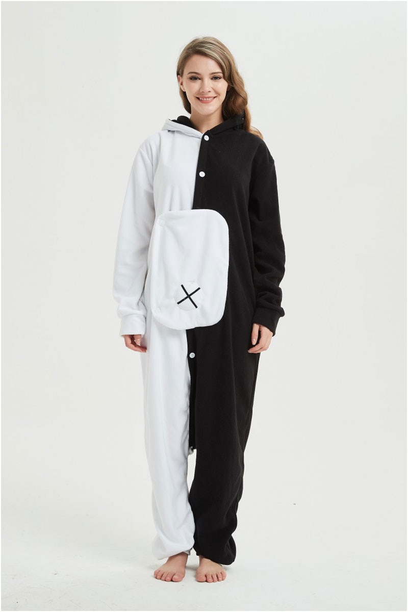 Danganronpa Monokuma Kigurumis With Toy Funny Cute Couples Onesie Festival Gift Women Overalls Sleepwear Pajama Adult Suit