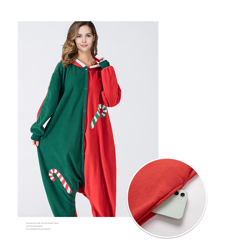 Christmas Couple Onesie ELK Kigurumis Women Pajama Funny Cute Animal Overalls Adult Winter Homewear Jumpsuit Deer Outfit Button