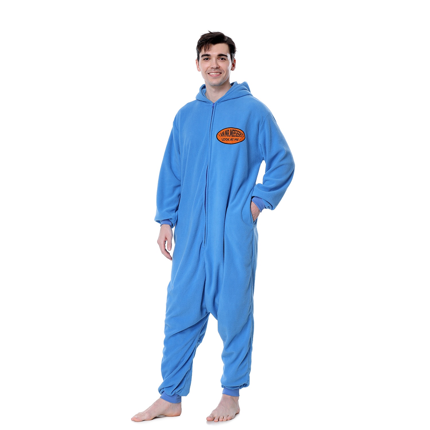 Men's Pajama Mr Meeseeks Kigurumis Zipper Onesies Funny Outfit Winter Home Jumpsuit Festival Party Suit Adult Unisex
