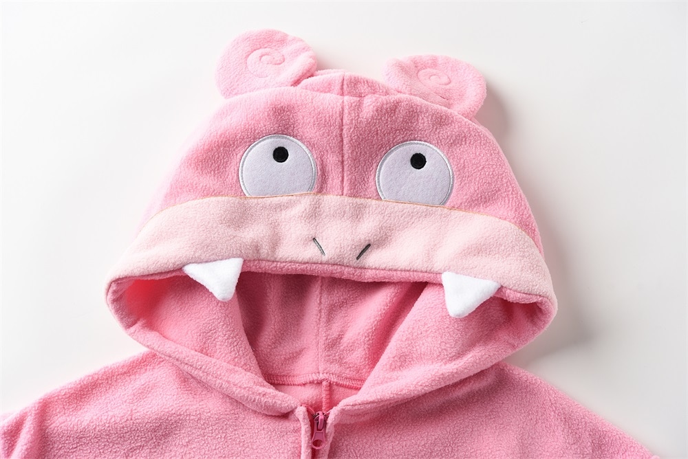 Pink Hippo Onesies Women Pajama Animal Kigurumis Cute Warm Winter Overalls Halloween Suit Polar Fleece Adult Unisex