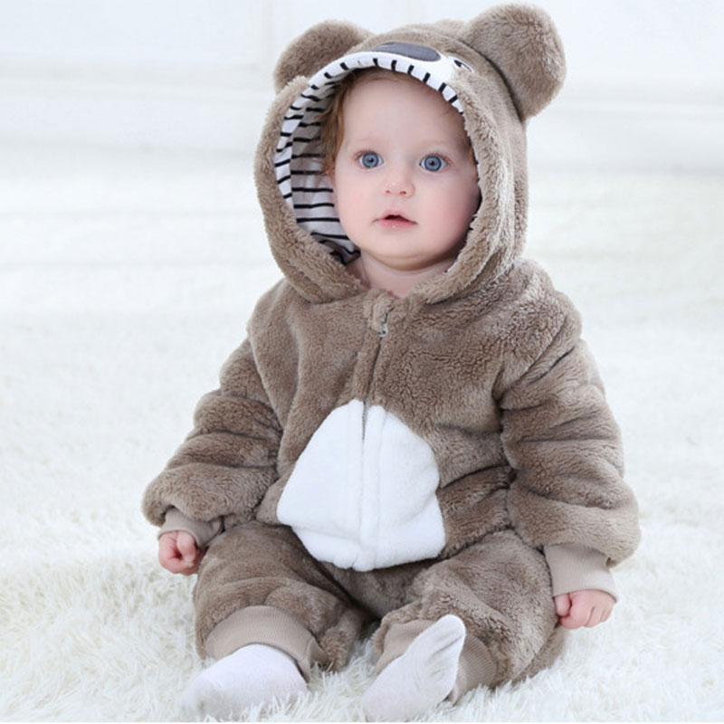 Kawaii Koala Costume Baby Kigurumis Animal Cosplay Jumpsuit Winter Warm Pajama Boys Girls Halloween Carnival Gift