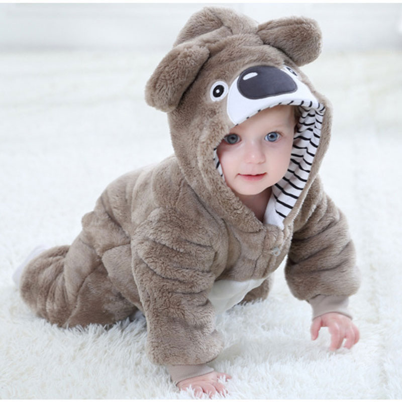 Kawaii Koala Costume Baby Kigurumis Animal Cosplay Jumpsuit Winter Warm Pajama Boys Girls Halloween Carnival Gift