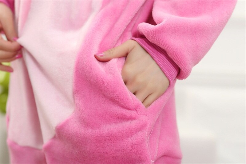 Pink Onesie Anime Kigurumis Family Halloween Suit Funny Cute Pajama Set with Slippers Adult Kid Jumpsuit Chiristmas Sleepwear