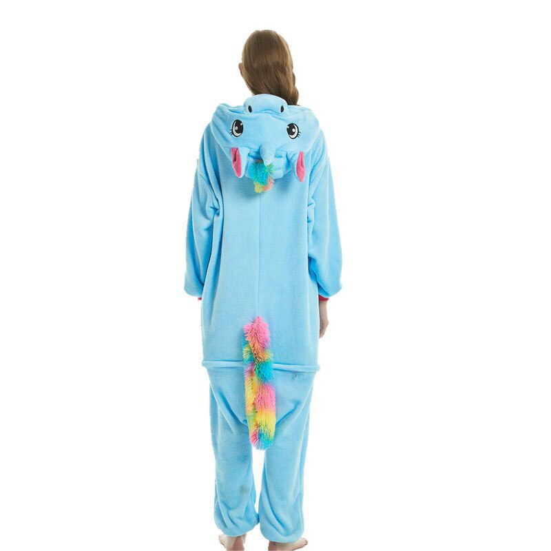 Mother Kids Pajama Family Matching Outfits Blue Unicorn Onesie Kigurumis Halloween Christmas Jumpsuit Cute Cloth Animal Overalls