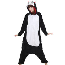 Funny Black Devil Soft Polar Fleece Kigurumi Onesie Pajama For Adults