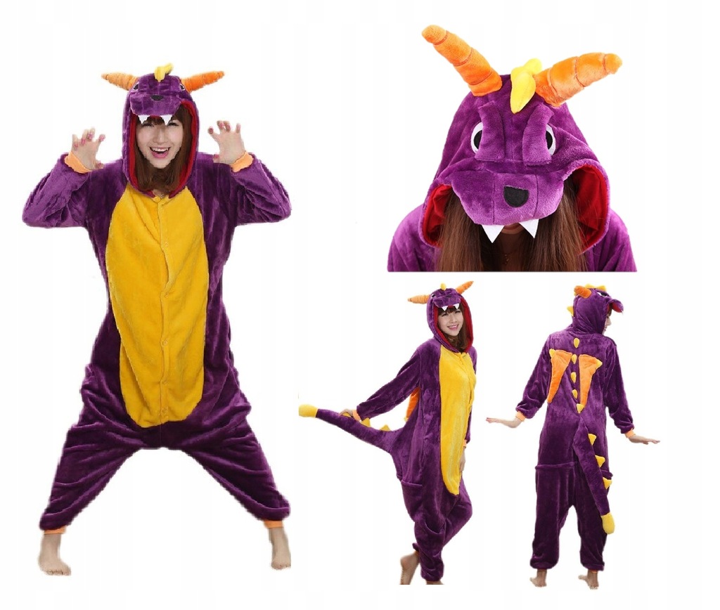 Spyro Soft Polar Fleece Kigurumi Onesie Pajama For Adults 