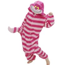 Cheshire Cat Soft Polar Fleece Kigurumi Onesie Pajama For Adults