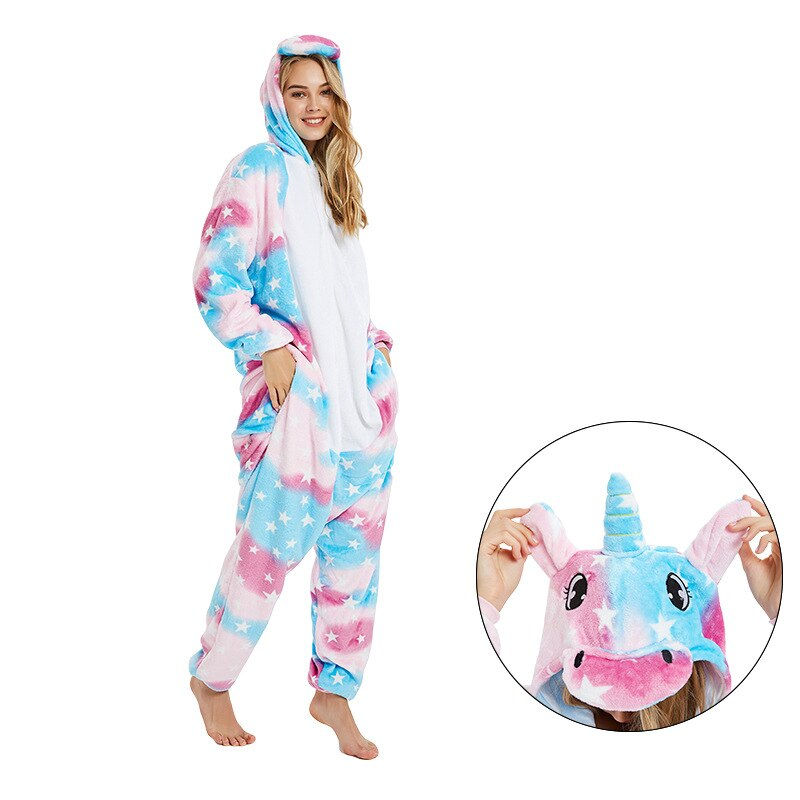 Unicorn Soft Polar Fleece Kigurumi Onesie Pajama For Adults ...