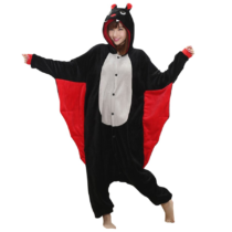 Bat Soft Polar Fleece Kigurumi Onesie Pajama For Adults