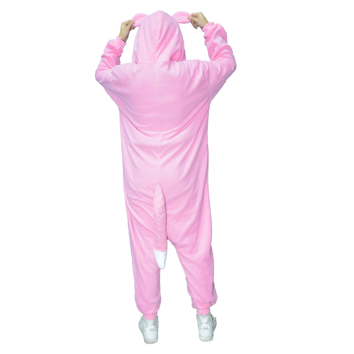 Hippo Soft Polar Fleece Pink Kigurumi Onesie Pajama For Adults