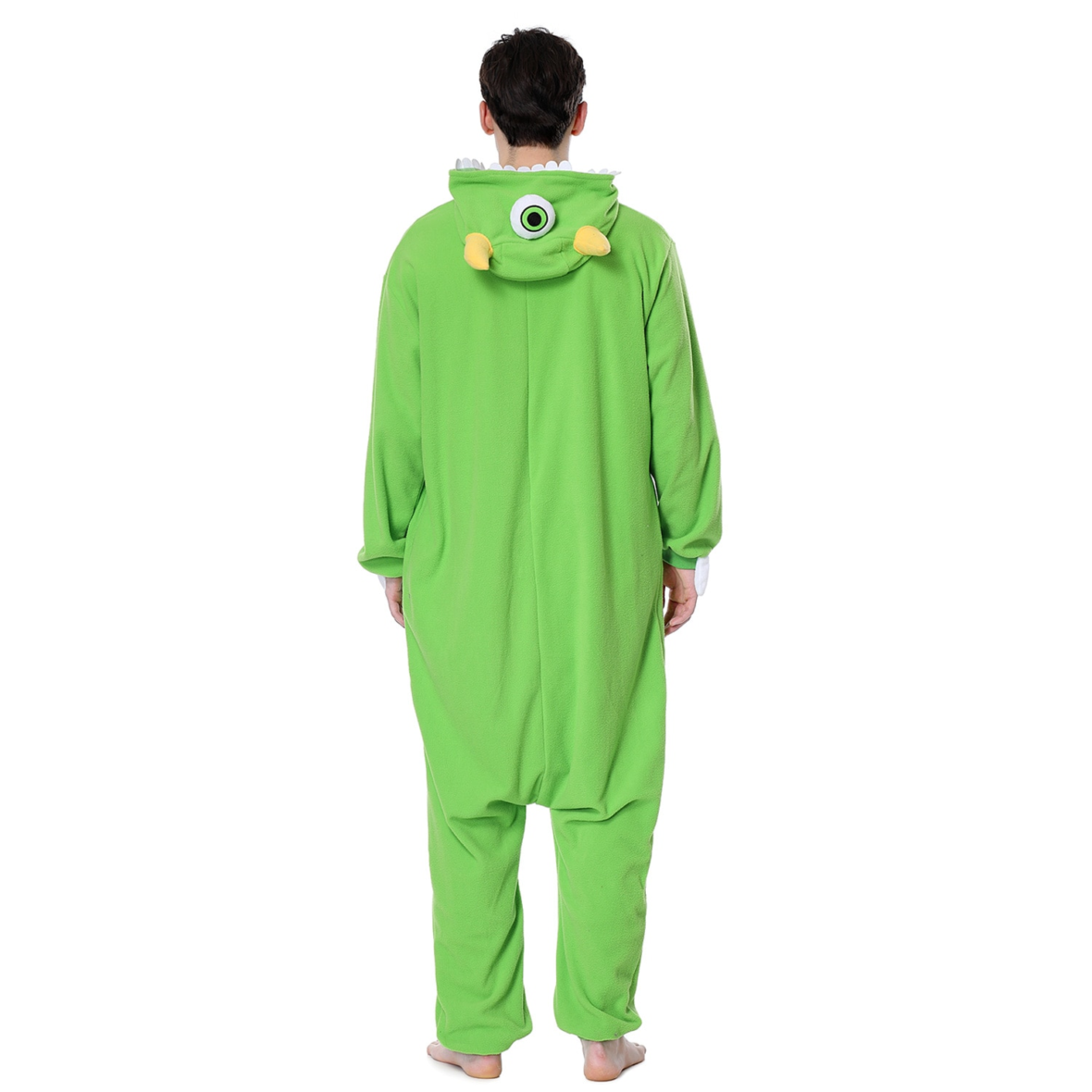 Mike Wazowski Green Monster Soft Polar Fleece Kigurumi Onesie Pajama For Adults