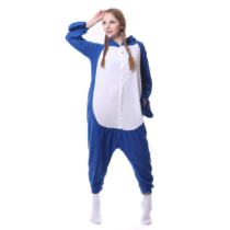 Blue Shark Soft Polar Fleece Kigurumi Onesie Pajama For Adults