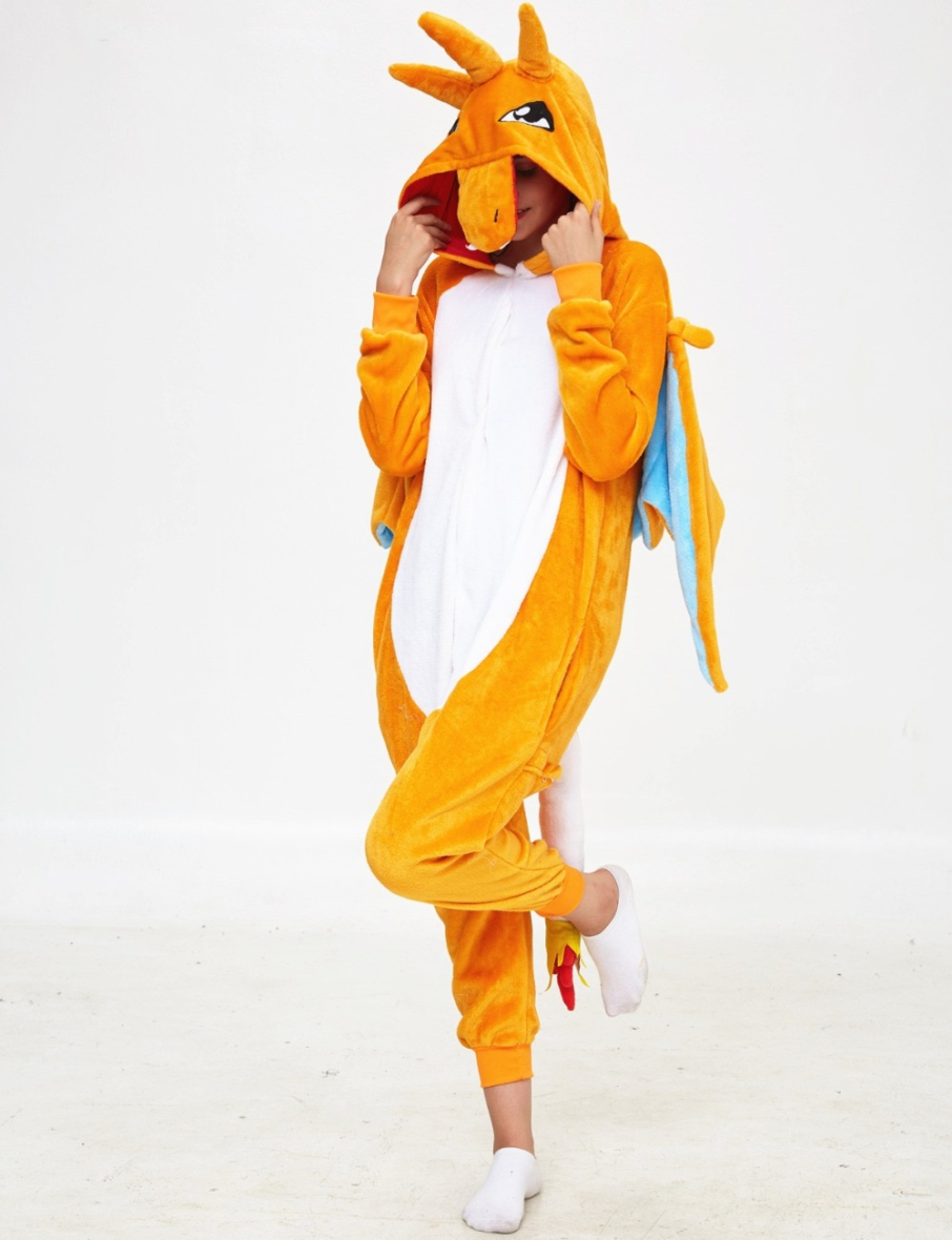 Charizard Soft Polar Fleece Kigurumi Onesie Pajama For Adults