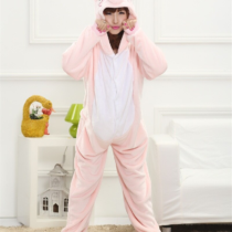 Pig Polar Fleece Kigurumi Onesie Soft Pajama For Adults