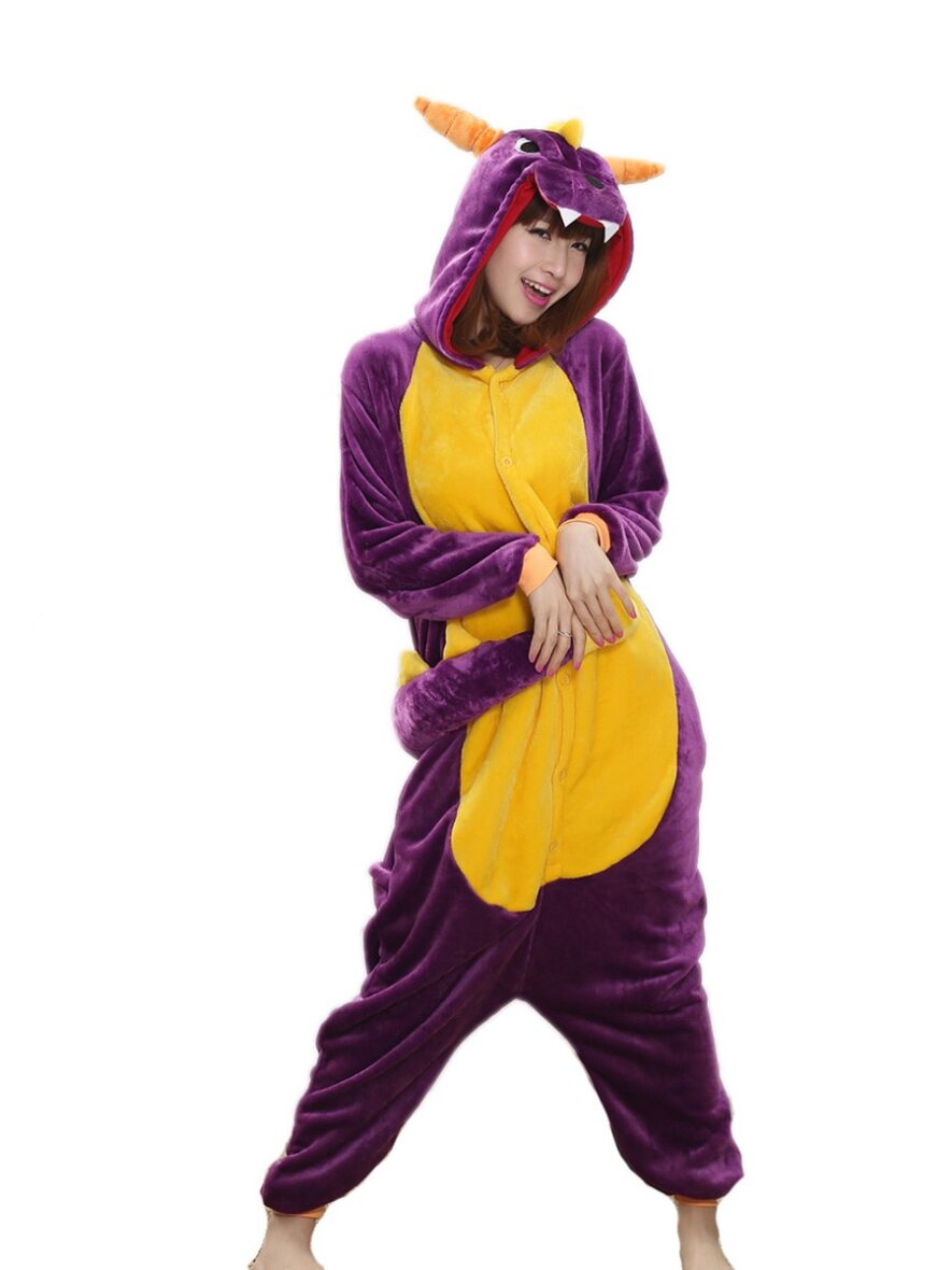 Spyro Soft Polar Fleece Kigurumi Onesie Pajama For Adults