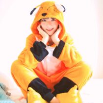 Fox Polar Fleece Kigurumi Onesie Soft Pajama For Adults With Slippers