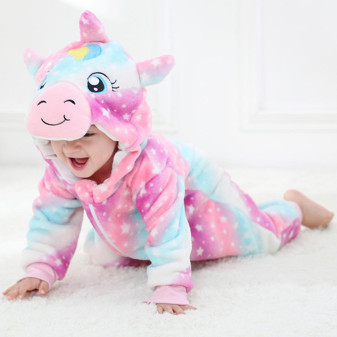 Unicorn Polar Fleece Kigurumi Onesie Pajama Costume For Infant/Toddler