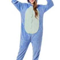 Stitch Soft Polar Fleece Kigurumi Onesie Pajama For Adults