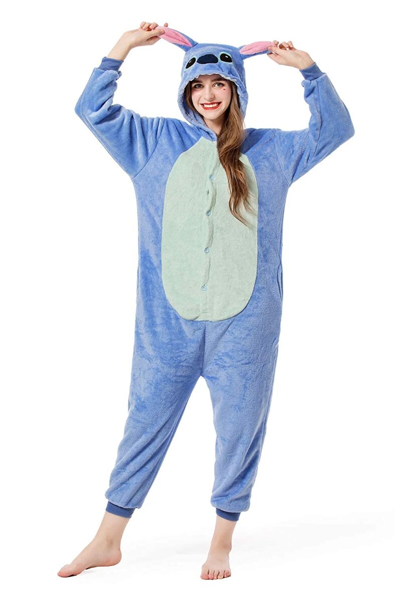 Stitch Polar Fleece Kigurumi Onesie Pajama For Adults - ShopKigurumi ...