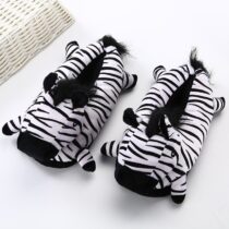 Zebra Shape Soft Slippers For Adults
