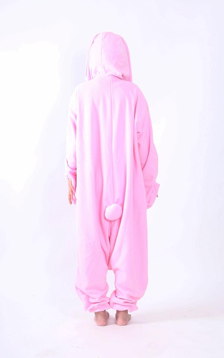 HKSNG wysokiej jakości zwierząt dorosłych różowy gwałtowny Kigurumi królik Onesie piżamy Cute Bunny królik długie uszy kostiumy bielizna nocna
