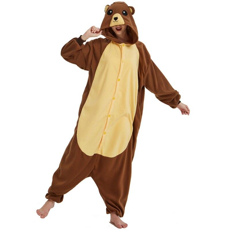 Bear Polar Fleece Kigurumi Onesie Soft Pajama For Adults - ShopKigurumi ...