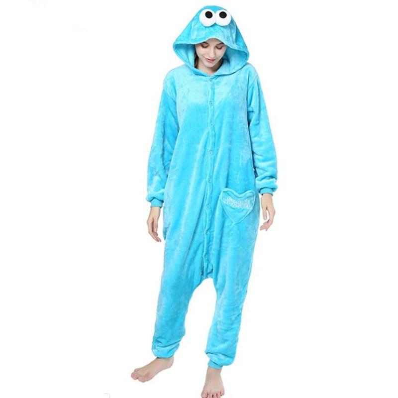 HKSNG New Animal Adult Elmo Sesame Cookie Pajamas Monsters Family Party Onesies Cosplay Costumes For Women Men Kigurumi