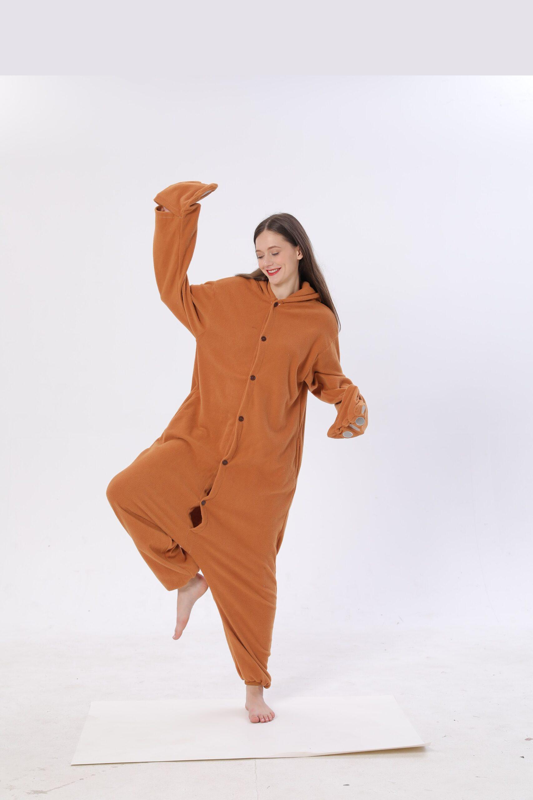 HKSNG 2021 New Arrival Adult Animal Brown Sea Lions Kigurumi Onesies Seal Pajamas Cartoon Christmas Halloween Party Jumpsuits