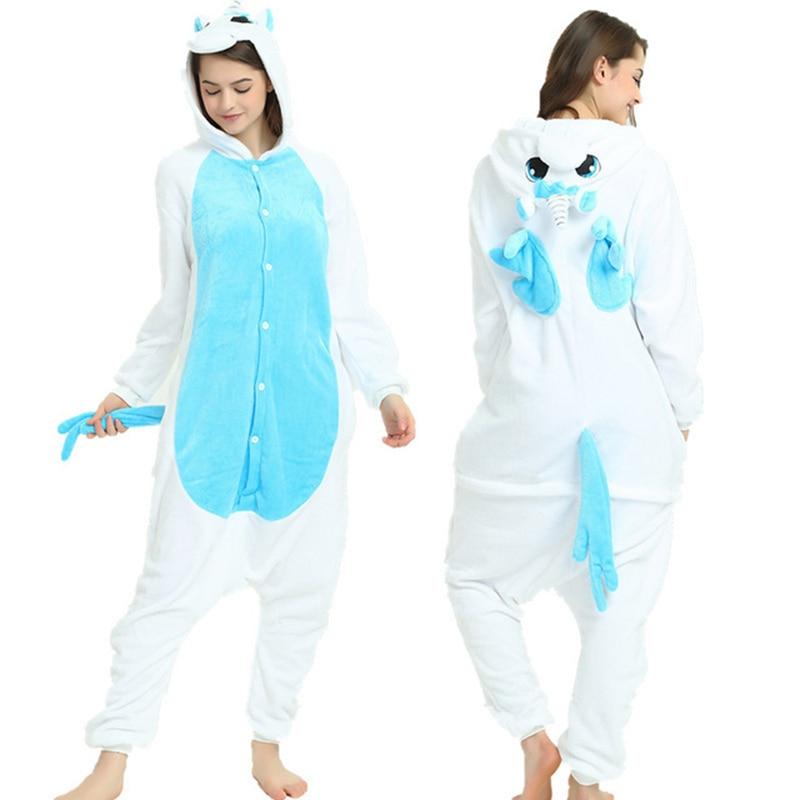 Family Set Blue Unicorn Polar Fleece Kigurumi Onesie Pajama Costume ...