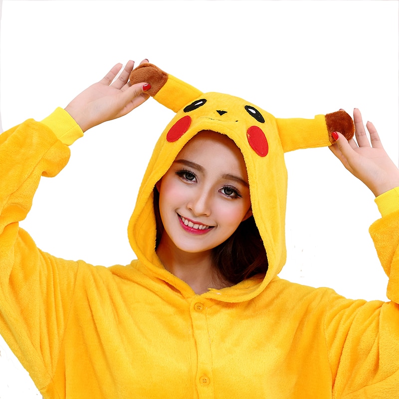 Pokemon Pikachu Soft Polar Fleece Kigurumi Onesie Pajama For Adults ...