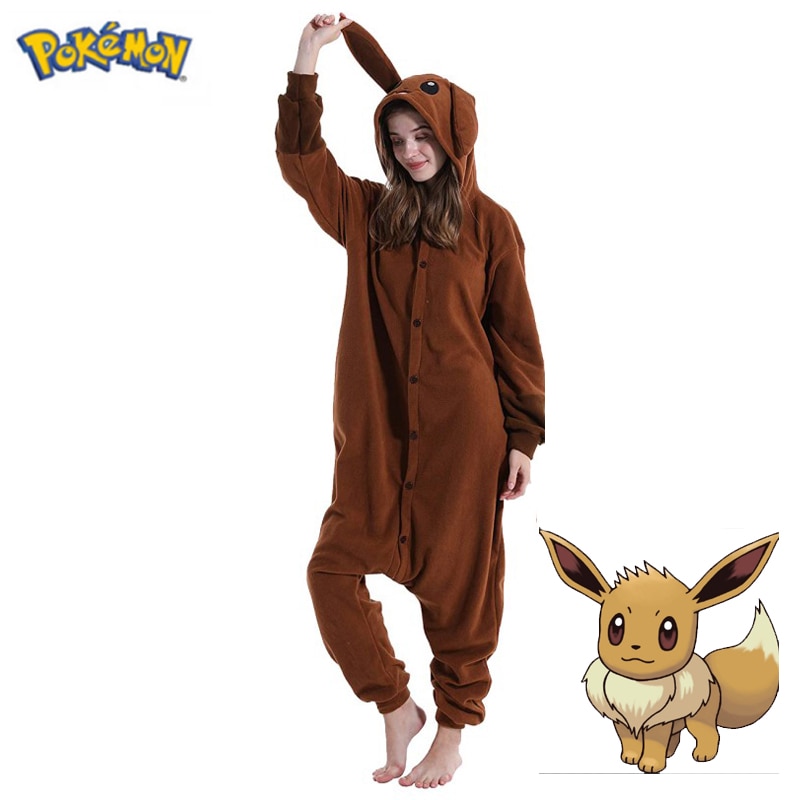 Pokemon Cosplay Costume Eevee Onesie Pajamas For Halloween Cartoon Christmas Women One-Piece Kigurumi Anime Full Body Pijama Pokemon Cosplay Costume Eevee Onesie Pajamas For Halloween Cartoon Christmas Women One-Piece Kigurumi Anime Full Body Pijama